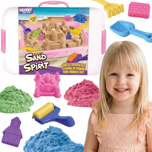 Woopie Sand Spirit κινητική άμμος – σετ κάστρο & παλάτι 24 τεμαχίων