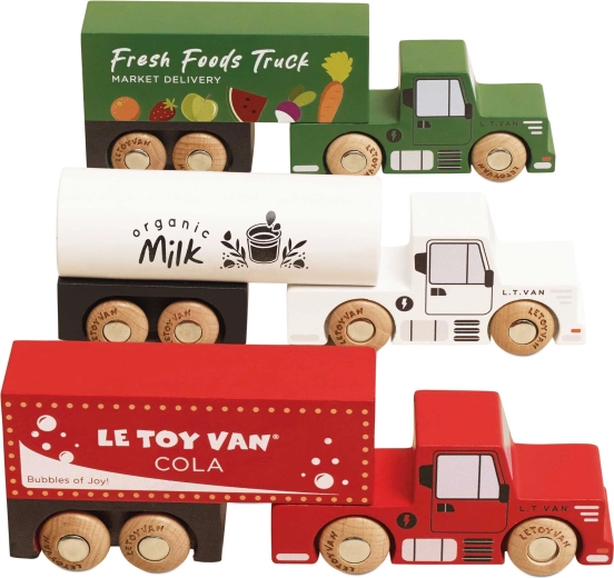 Le Toy Van ξύλινο σετ φορτηγών για παιδιά