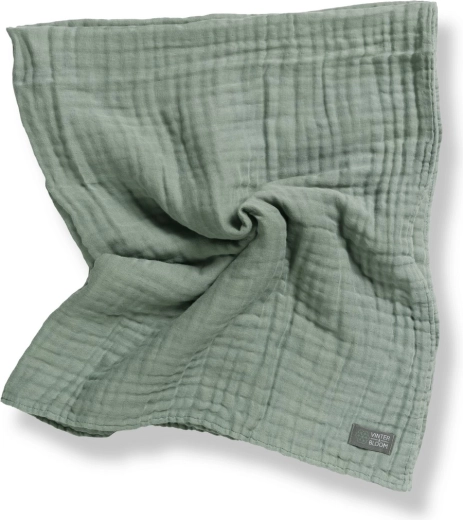 Vinter & Bloom οργανική μουσελίνα κουβέρτα Layered jade green - 1 τεμ.