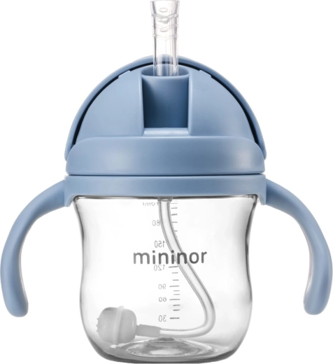 Μπουκάλι Mininor με καλαμάκι tritan sky blue - 1 τεμάχιο