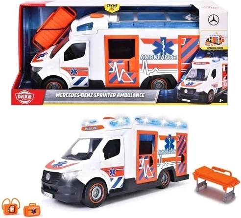 Παιδικό ασθενοφόρο Dickie Toys SOS Mercedes-Benz με φωτεινά και ηχητικά εφέ