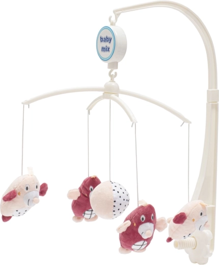 Καρουζέλ για κούνια Baby Mix τυφλοπόντικες ροζ