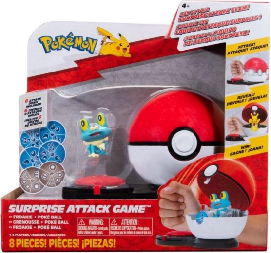 Pokémon Surprise Attack σετ παιχνιδιού με Poké Ball και φιγούρα - 1 τεμ.