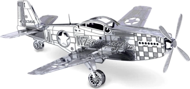 Μεταλλικό 3D μοντέλο αεροπλάνου P-51 Mustang METAL EARTH
