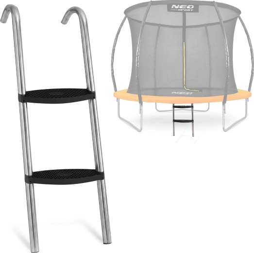 Neo-Sport σκάλα για τραμπολίνο 6–8 ft (183–252 cm), 2 σκαλοπάτια
