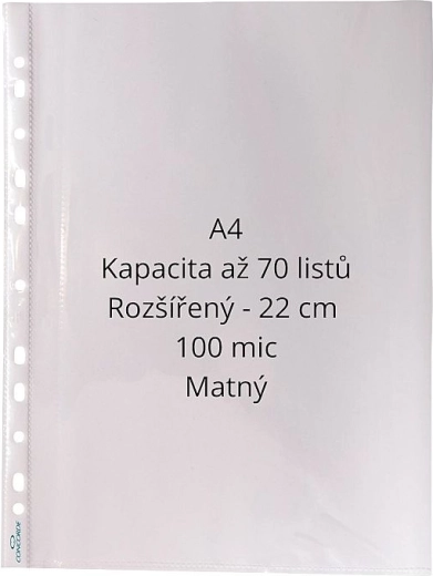 Διαφανής θήκη εγγράφων Concorde A4 ματ 100 μm 50 τεμ.