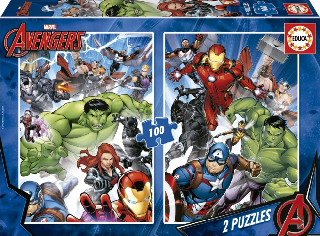 Παζλ Avengers 2×100 κομματιών EDUCA