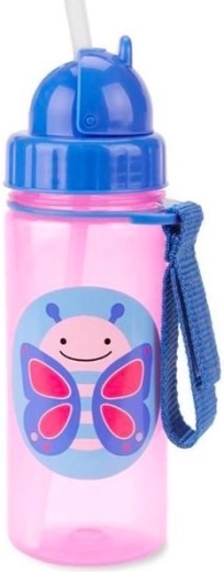 Skip Hop Zoo ποτήρι με καλαμάκι πεταλούδα 385 ml (12m+)