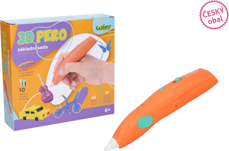 WIKY πορτοκαλί στυλό 3D με βασικό σετ