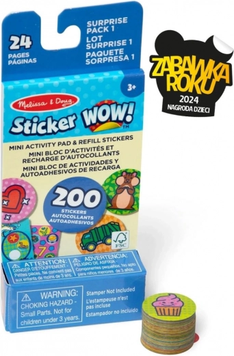 Sticker WOW – ανταλλακτικό φυσιγγίου + μίνι βιβλιαράκι – έκπληξη