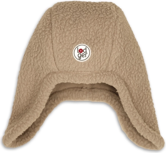 Lodger χειμερινό φλις σκουφάκι Teddy Beige 3–6 μηνών