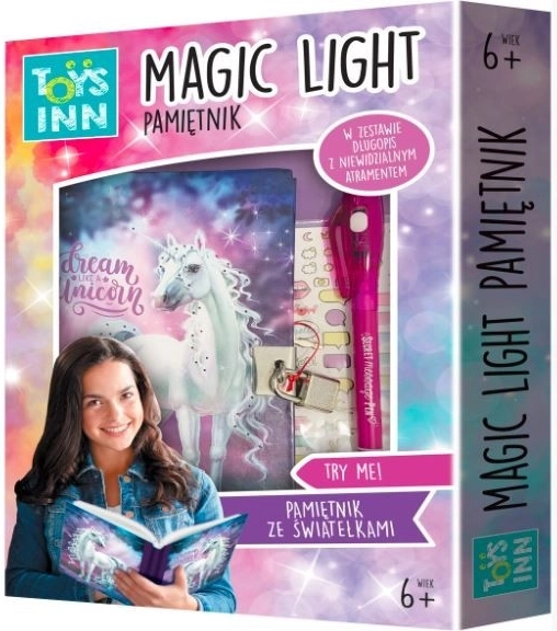 Μαγικό ημερολόγιο Unicorn με φωτιζόμενα LED και κλειδαριά