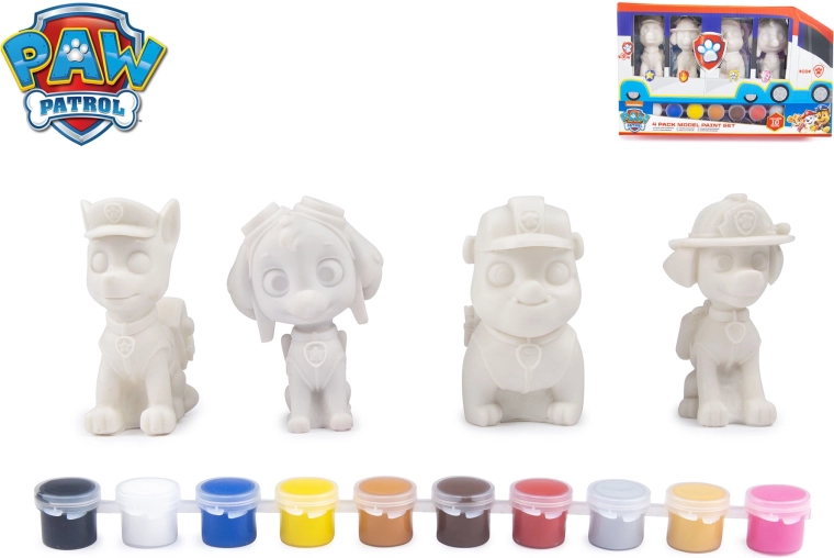 Paw Patrol – σετ για ζωγραφική φιγούρων 4 τεμ.