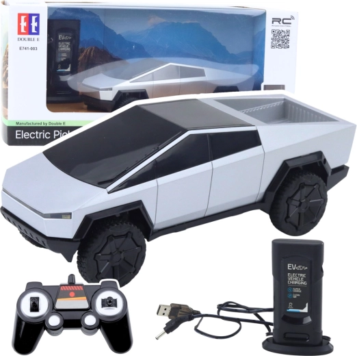 RC pickup με φώτα LED – φουτουριστικό ασημί μοντέλο