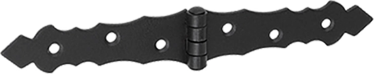 Γαλλικός διακοσμητικός μεντεσές 200 × 34 × 2 mm, μαύρος