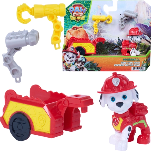 Spin Master Paw Patrol Dino Ταινία Marshall – φιγούρα με ρυμουλκούμενο και αξεσουάρ