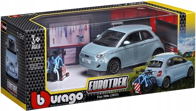 BBU eurotrek Fiat 500E touring μπλε 1:24