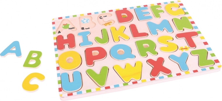 Ξύλινη αλφαβήτα με εικόνες BIGJIGS TOYS