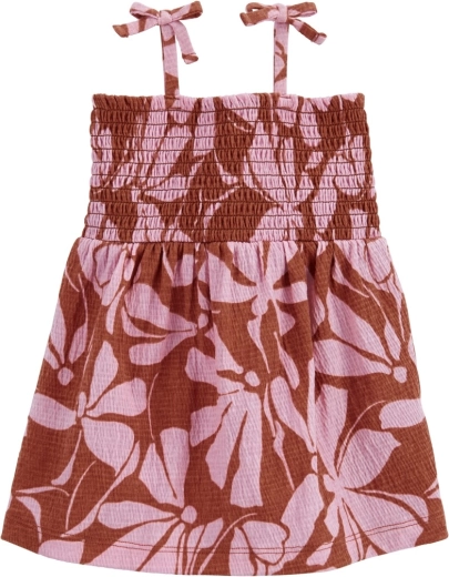 Βαμβακερό φόρεμα Carter’s με βρακάκι brown floral για κοριτσάκι