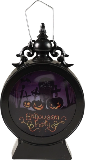 Στρογγυλή αποκριάτικη LED λάμπα Halloween με φως