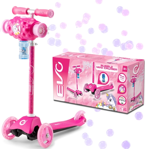EVO Bubblz Mini Cruiser παιδικό τρίτροχο πατίνι με φούσκες, ροζ