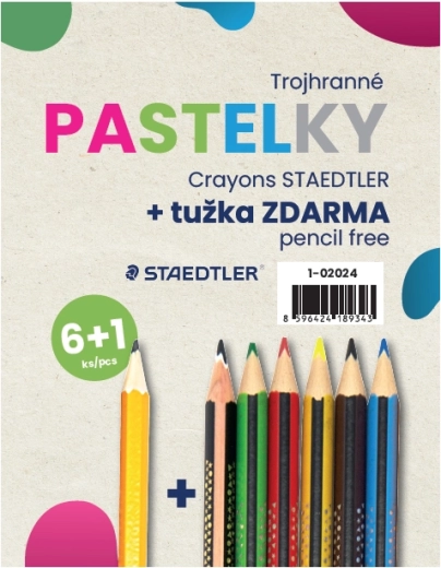 Σετ τριγωνικών ξυλομπογιών 6 τεμ. + 1 μολύβι γραφίτη STAEDTLER