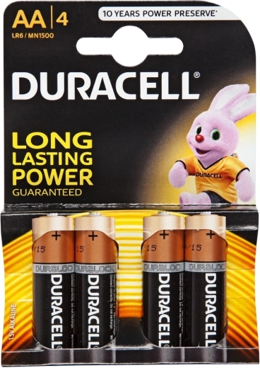 Μπαταρίες αλκαλικές AA DURACELL Basic LR6, 1,5 V, 4 τεμ.