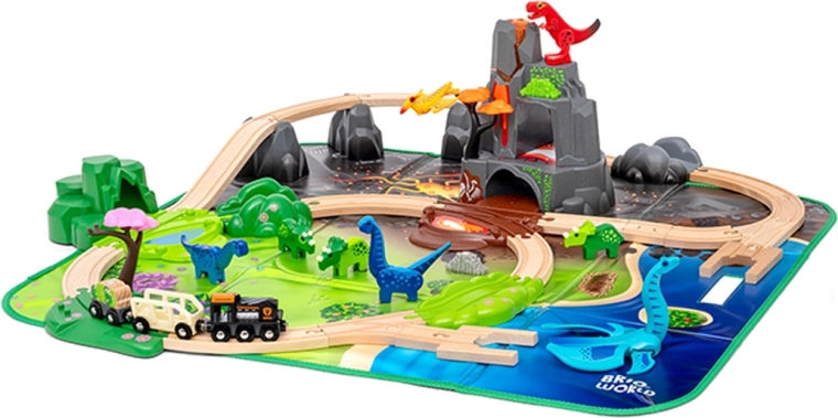 BRIO World ντελούξ σετ τρένου με δεινόσαυρους