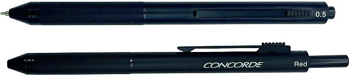 Στυλό πολλαπλών λειτουργιών με μπίλια 4σε1 CONCORDE Chameleon, μαύρο