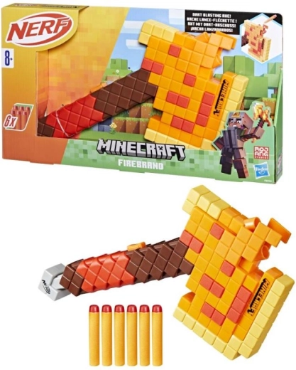 Nerf Minecraft Firebrand αφρώδες blaster-τσεκούρι