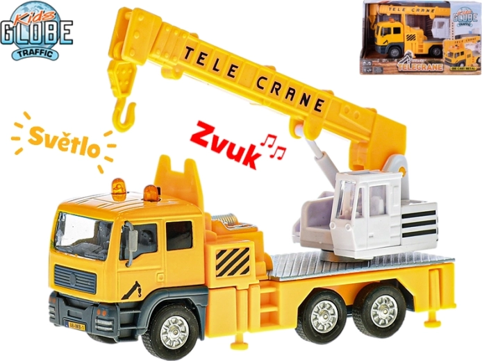 Kids Globe Traffic γερανός με φώτα και ήχους 15 cm