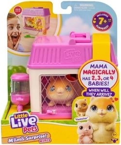 Little Live Pets Mini Mama χρυσόμυς με έκπληξη μωρά σε σπιτάκι
