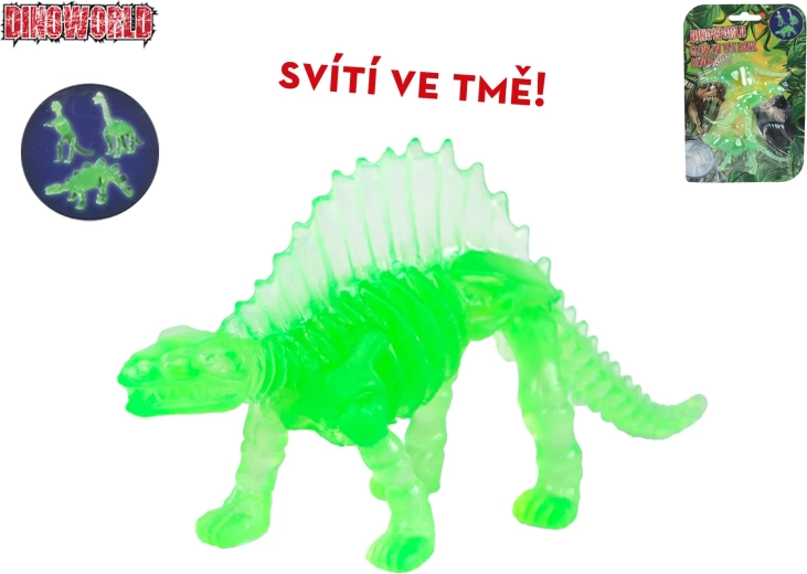 Dinoworld φωσφορίζουσες φιγούρες δεινοσαύρων 8–9 cm, σετ 3 τεμ.