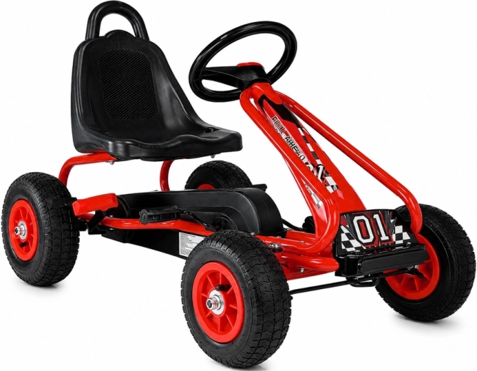 Κόκκινο παιδικό πεταλοκίνητο go-kart