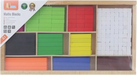 Ξύλινες ράβδοι μέτρησης Cuisenaire VIGA, 308 τεμ.