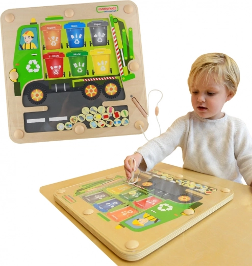 Masterkidz μαγνητικός πίνακας για διαλογή απορριμμάτων – ανακυκλωτικό φορτηγό Montessori