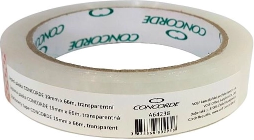 Κολλητική ταινία CONCORDE 19 mm × 66 m διαφανής
