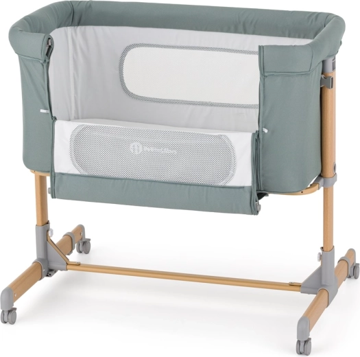 Petite&Mars ρυθμιζόμενο βρεφικό κρεβατάκι Grace Compact Foggy Green