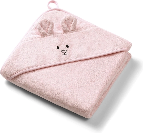 BabyOno μπαμπού πετσέτα-κάπα με κουκούλα super soft pink 100 × 100 cm