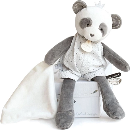 Doudou Δωροποιημένο λούτρινο πάντα με κουβέρτα 28 cm