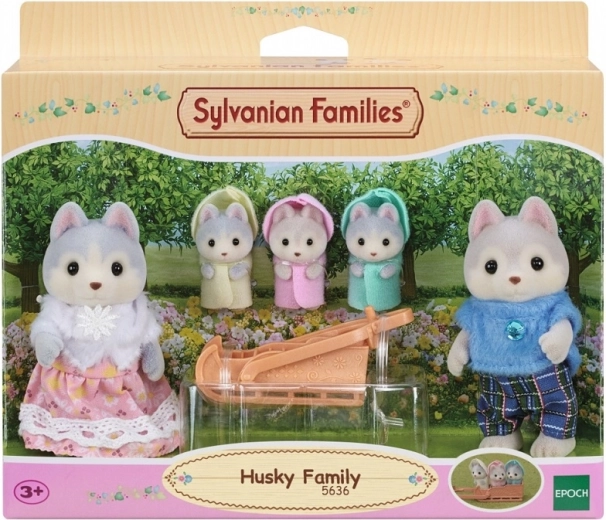 Οικογένεια χάσκι SYLVANIAN FAMILIES – σετ φιγούρων με έλκηθρα