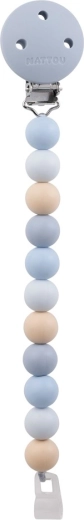 Nattou κλιπ πιπίλας από σιλικόνη multicolor blue χωρίς BPA