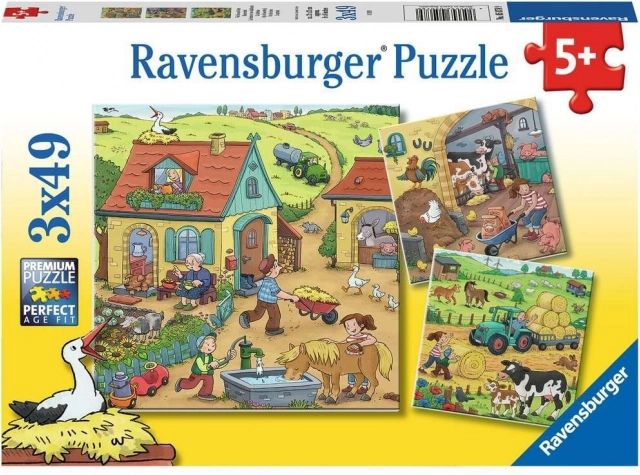 Παζλ Στη φάρμα 3×49 κομμάτια RAVENSBURGER