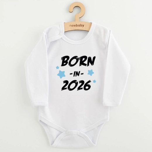 Παιδικό κορμάκι με στάμπα NEW BABY Born in 2026, μπλε