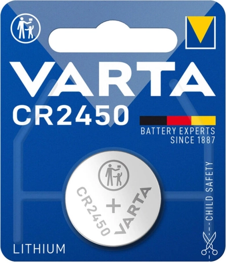 Λιθίου κουμπωτή μπαταρία CR2450 Varta