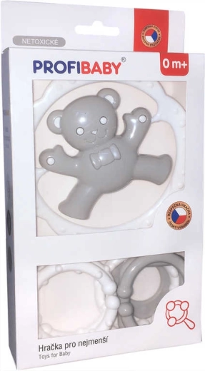 Κουδουνίστρα Profibaby αρκουδάκι με σχήματα και μασητικό για μωρό