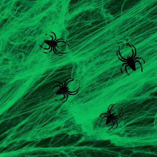 Πράσινος ιστός αράχνης για το Halloween με αράχνες