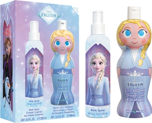 Σετ δώρου FROZEN – σπρέι σώματος 200 ml + αφρόλουτρο και σαμπουάν 2σε1 400 ml
