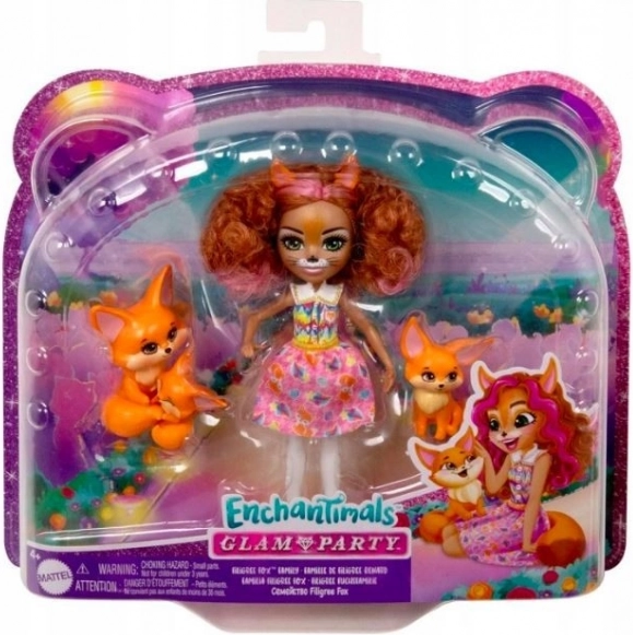 Enchantimals Filigree Fox με οικογένεια αλεπούδων
