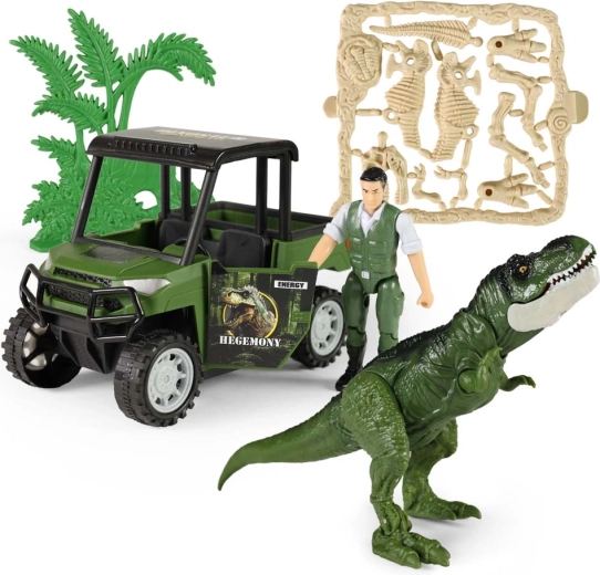 Σετ δράσης dino park με αυτοκίνητο και δεινόσαυρο με ήχο